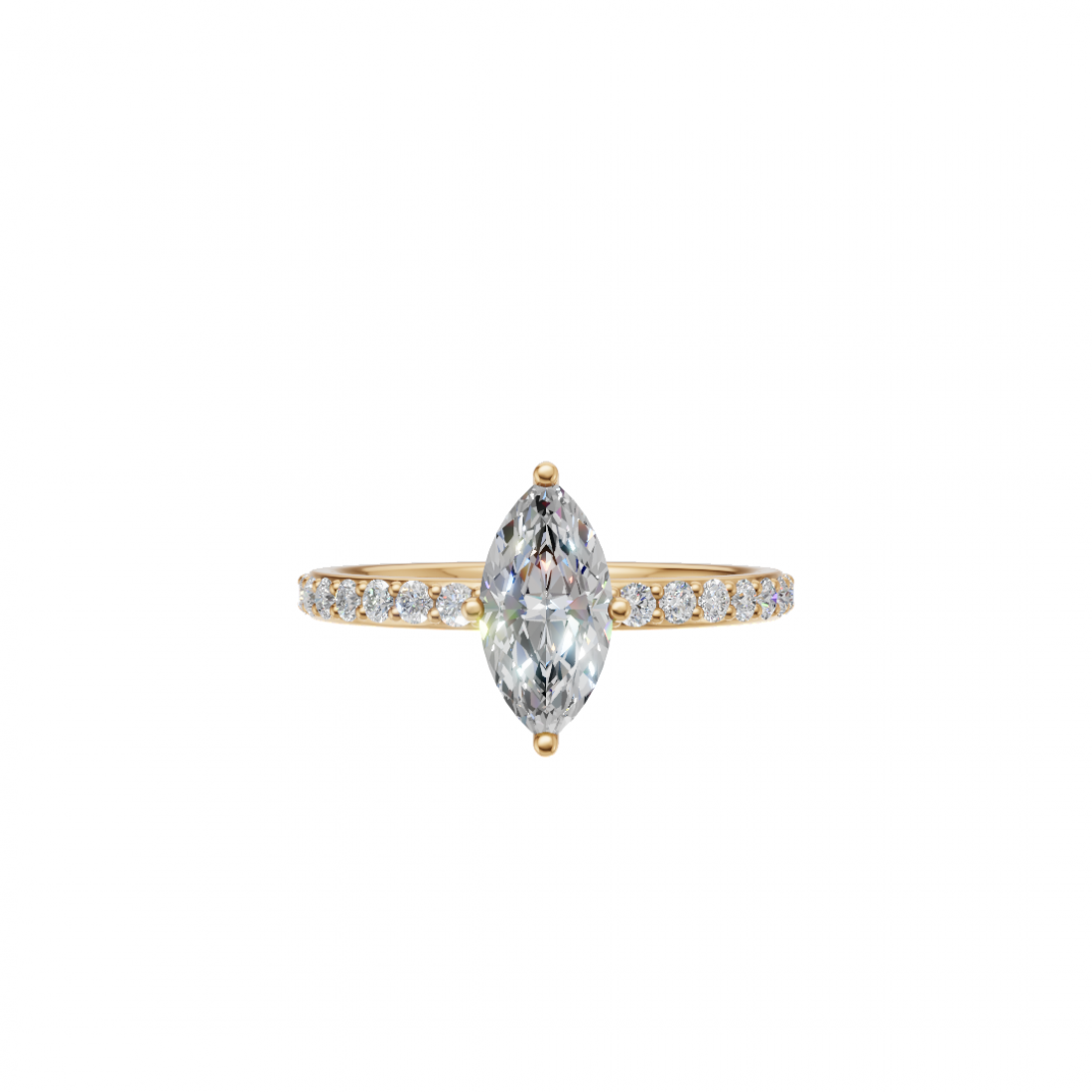 Marquise Diamond Pavé Band Ring