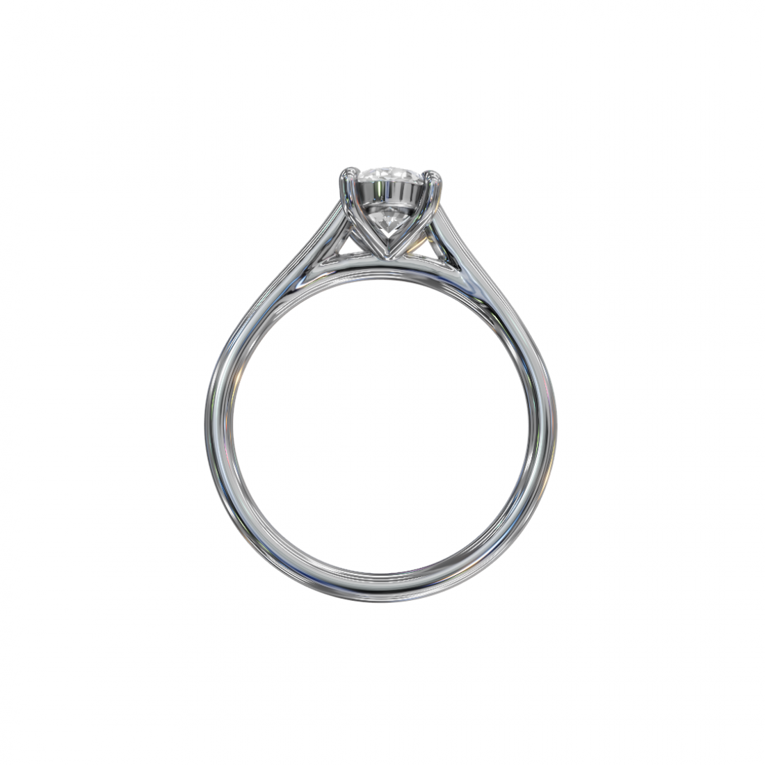 Classic Oval Shape Solitaire Diamond Ring