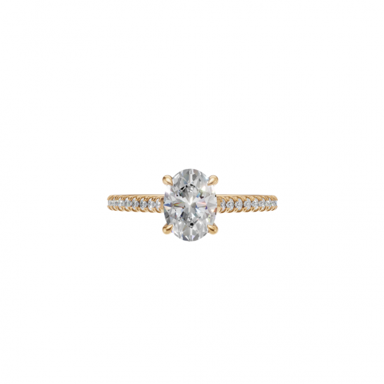 Oval-Cut Diamond Pave Band Ring