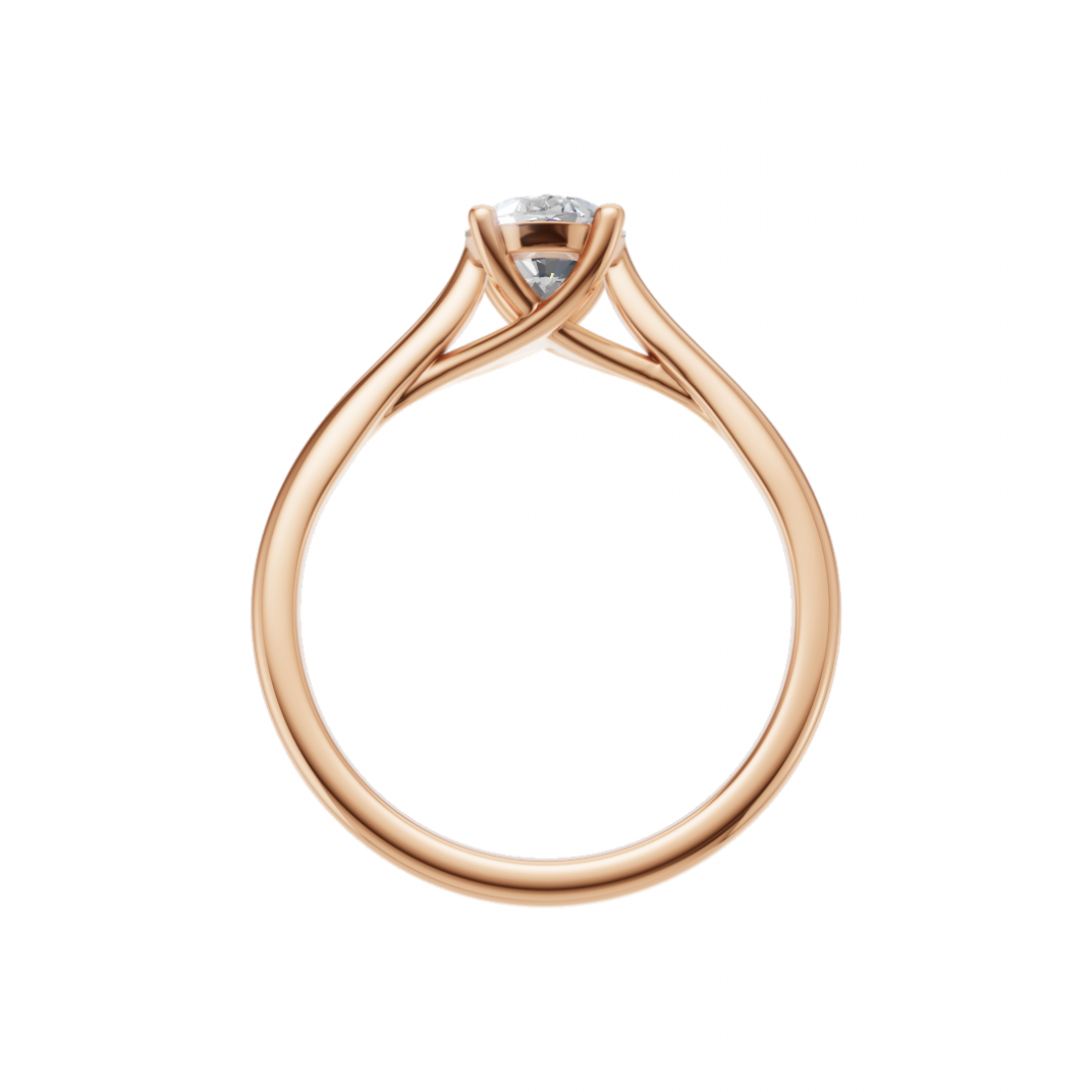 Four Prong Oval-Cut Diamond Solitaire Ring