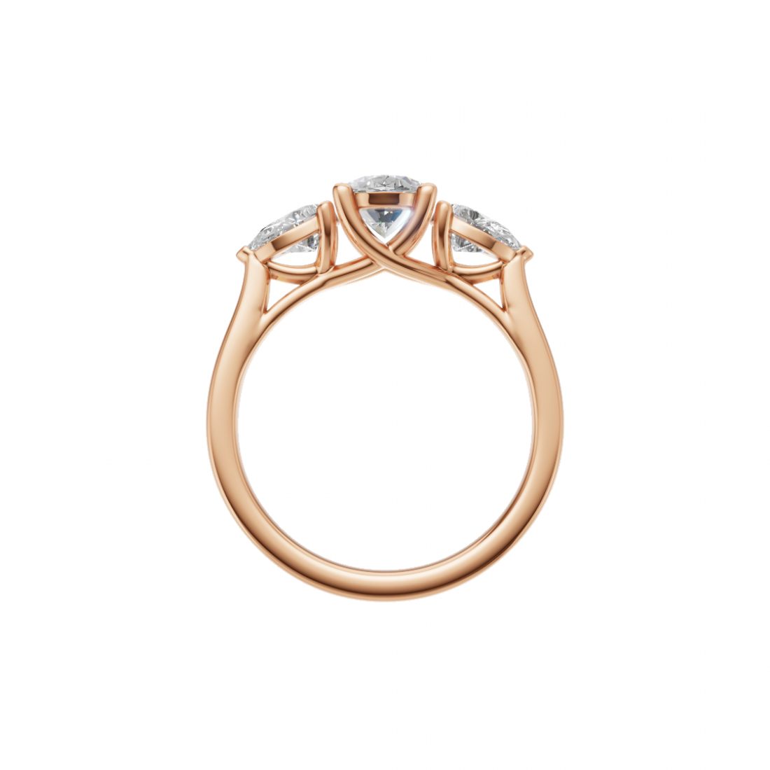 Trilogy Oval and Pear Cut Diamond Ring