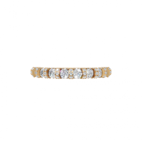 Round Diamond Halo Eternity Band 