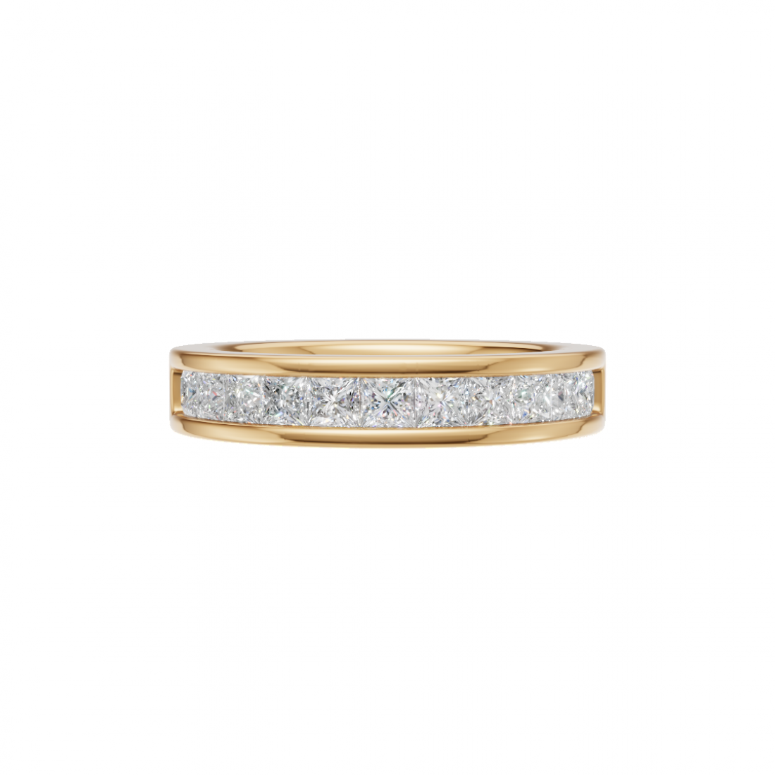 Princess-Cut Diamond Channel Eternity Band