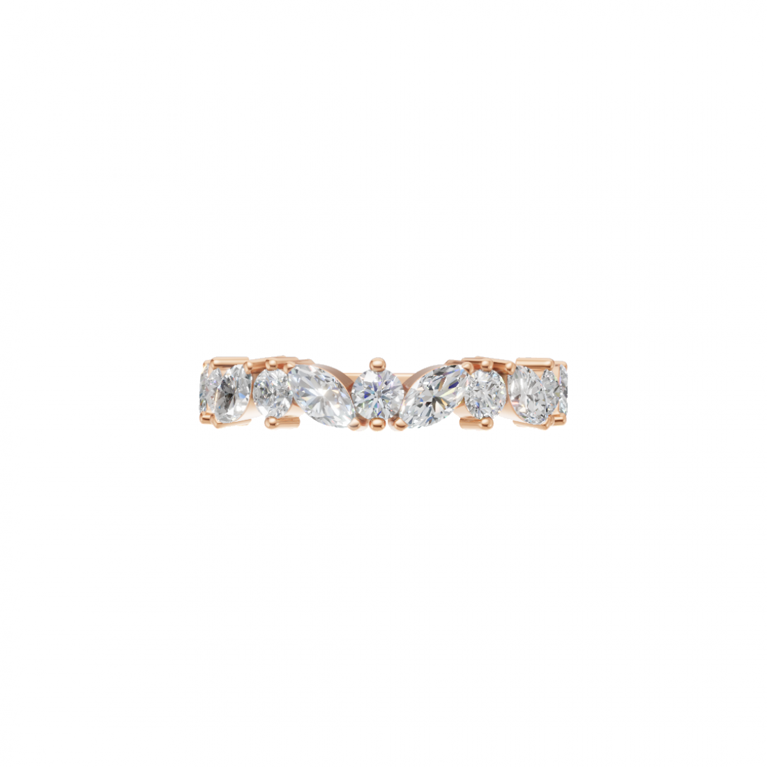 Marquise & Round Cut Diamond Band 