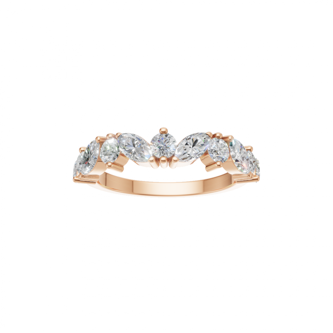Marquise & Round Cut Diamond Band 