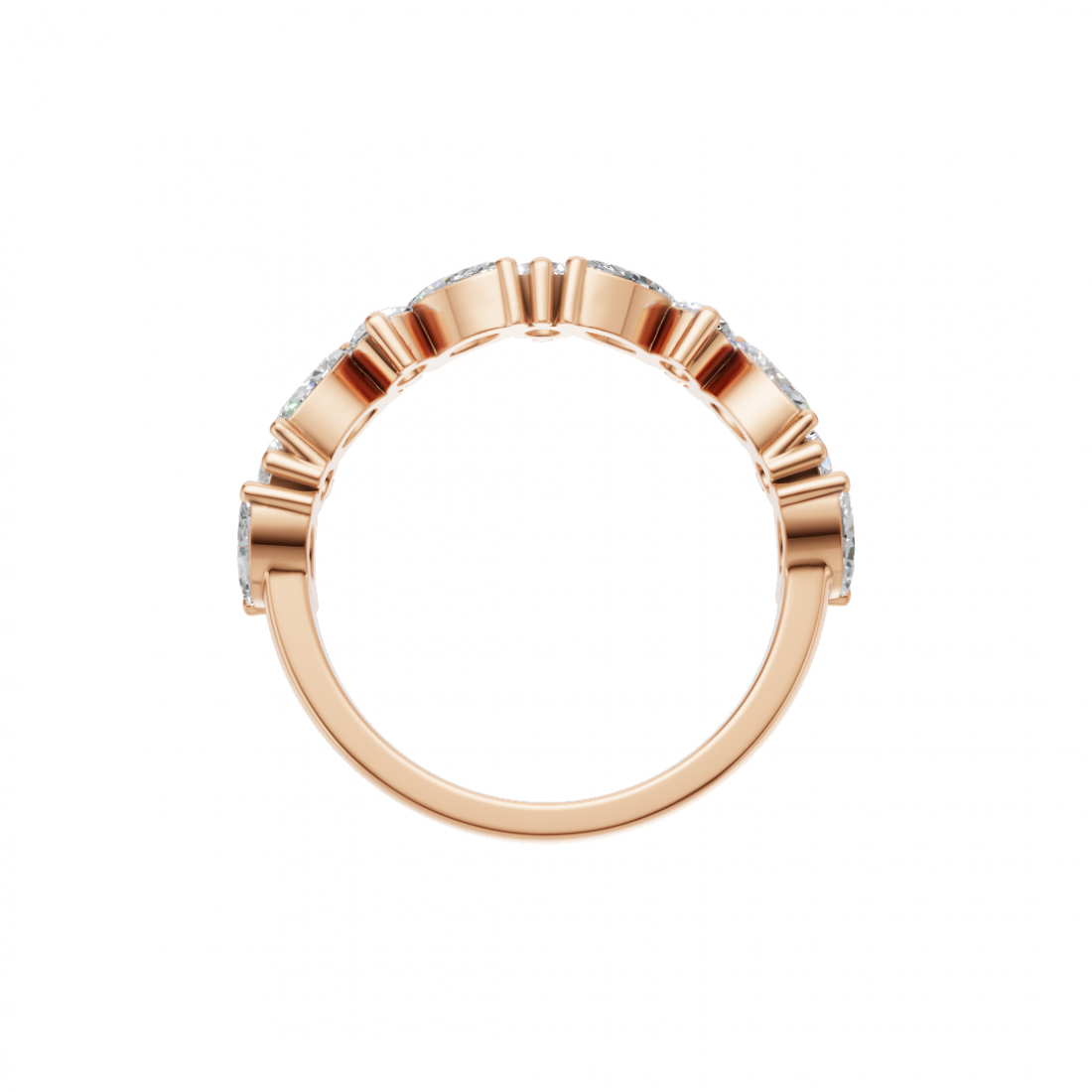 Marquise & Round Cut Diamond Band 