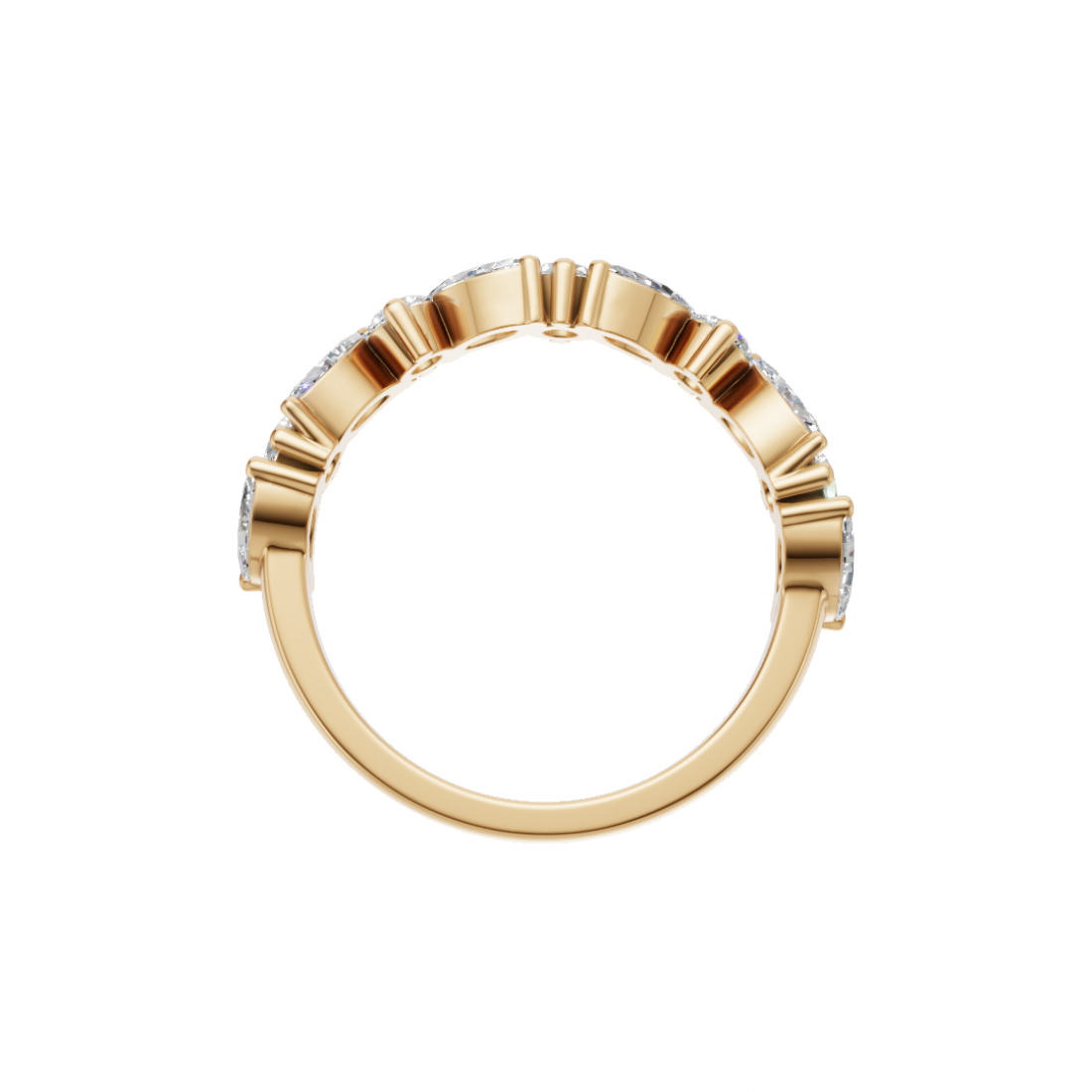 Marquise & Round Cut Diamond Band 