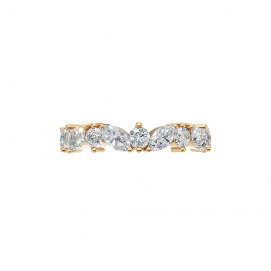 Marquise & Round Cut Diamond Band 