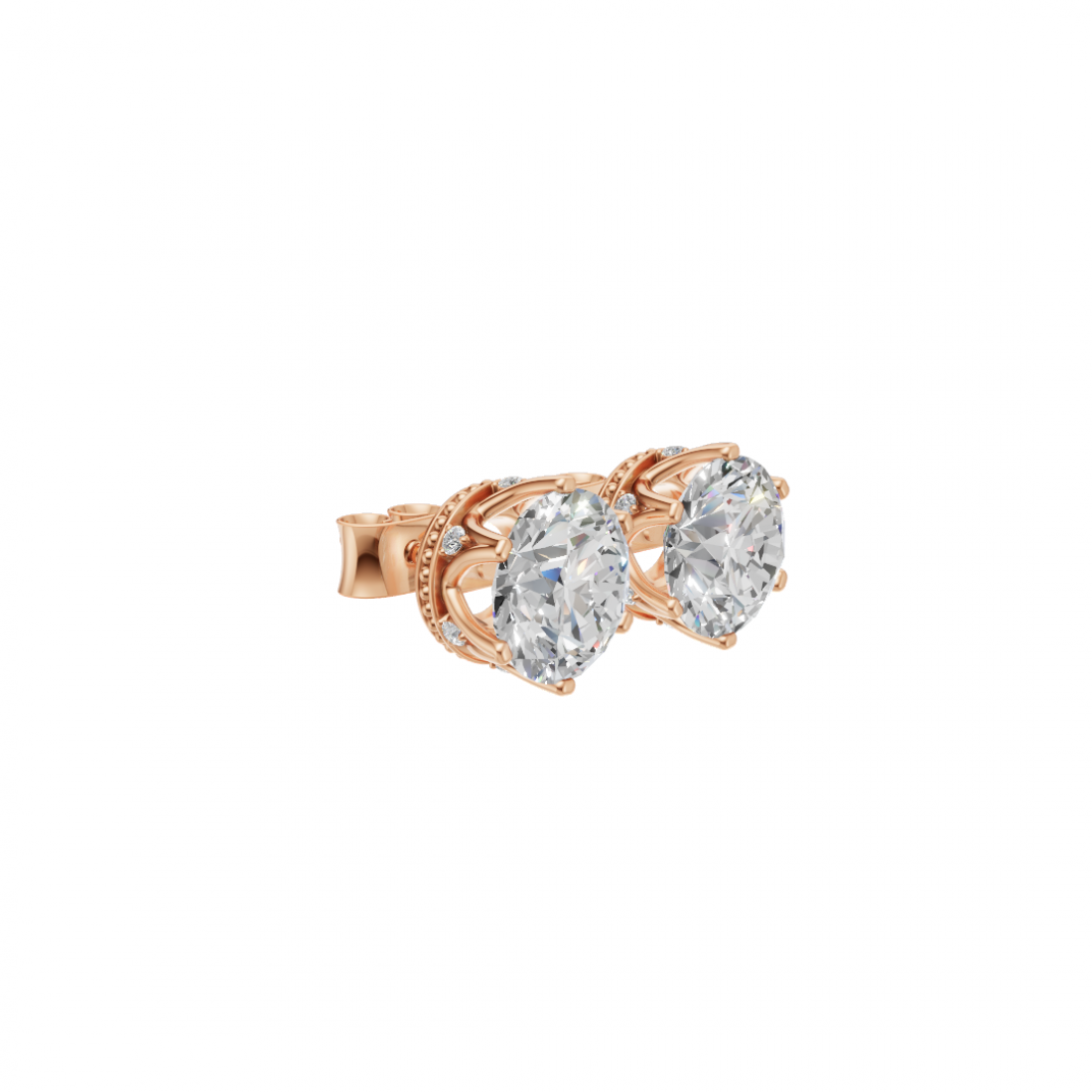 Six-Prong Classic Diamond Stud Earrings