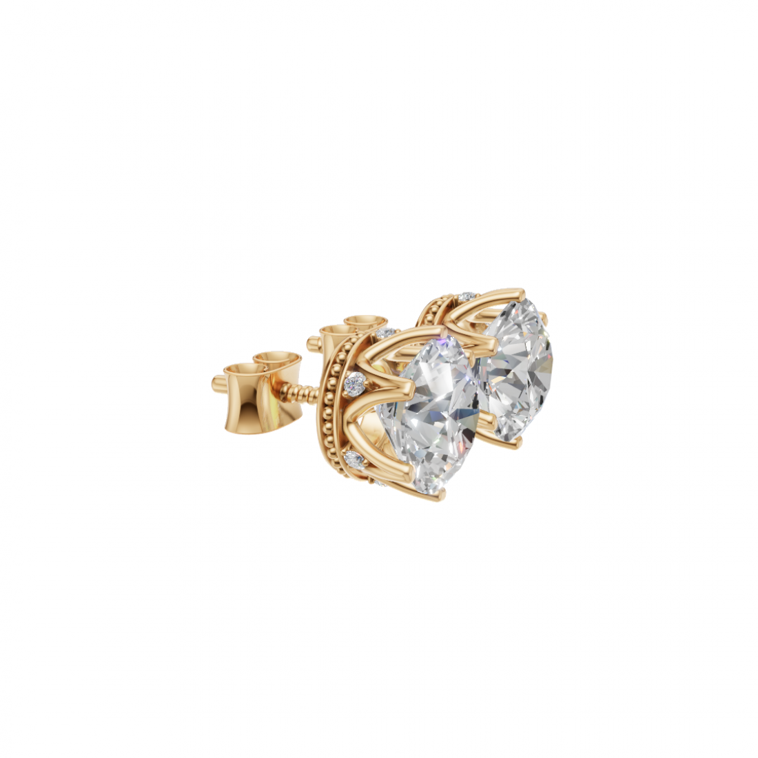 Six-Prong Classic Diamond Stud Earrings