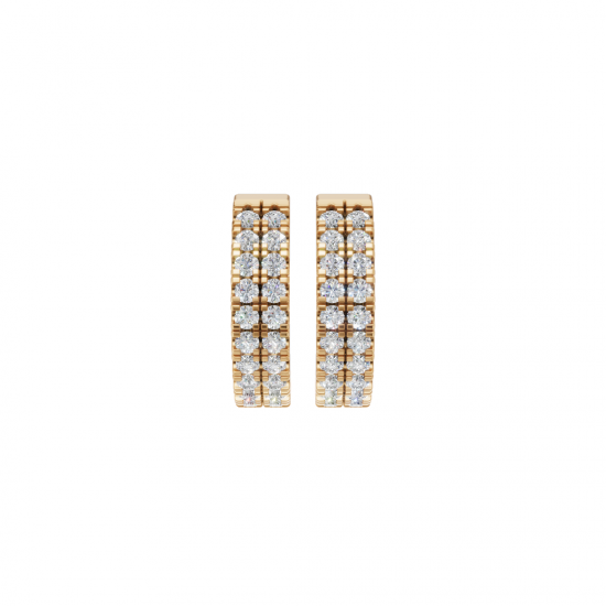 Diamond Huggies Studded in Round Cut Diamonds