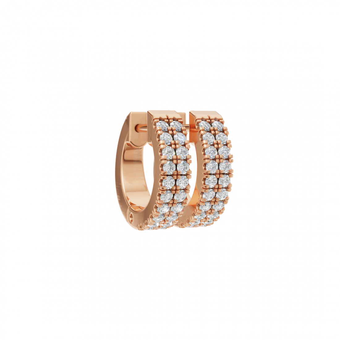 Diamond Huggies Studded in Round Cut Diamonds