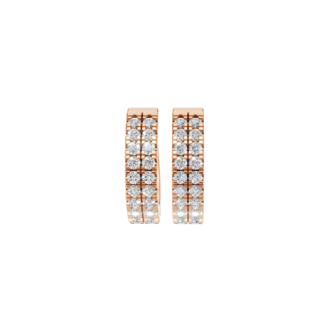 Diamond Huggies Studded in Round Cut Diamonds