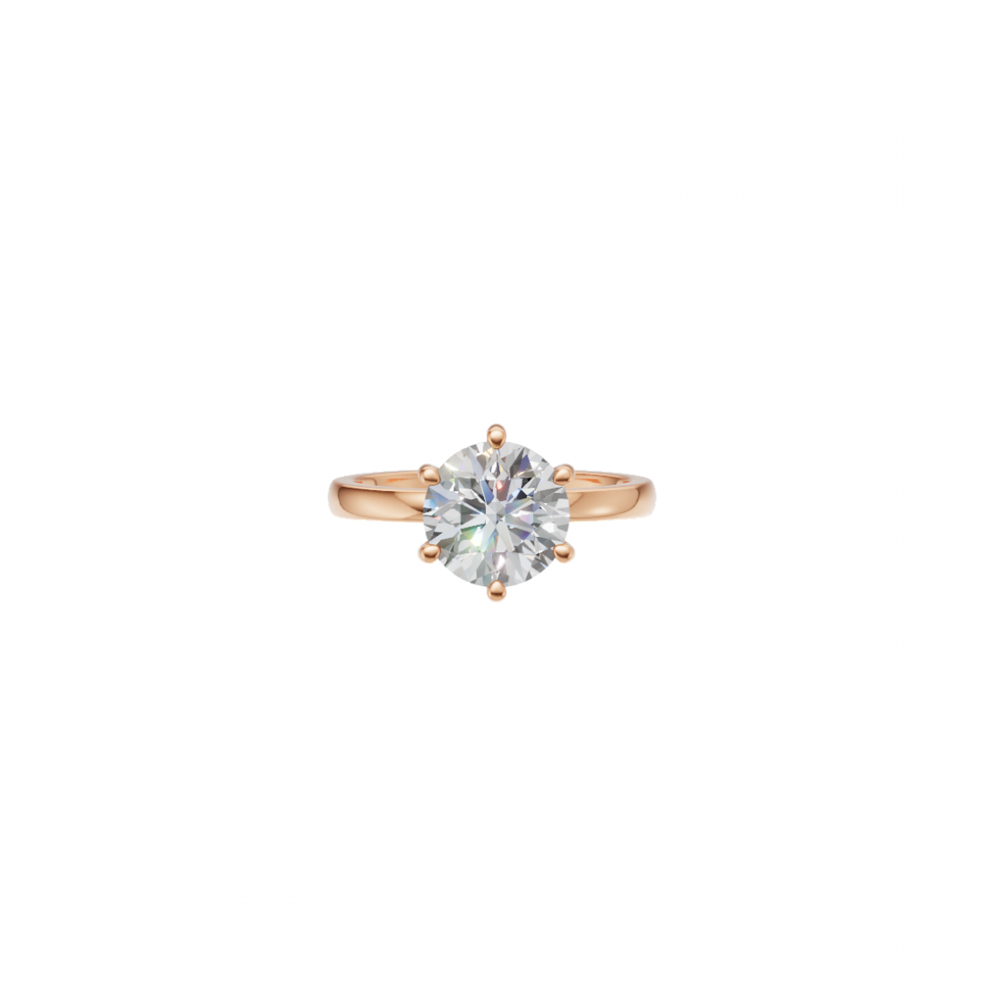 Round Diamond Ring with Circular Accent Diamonds